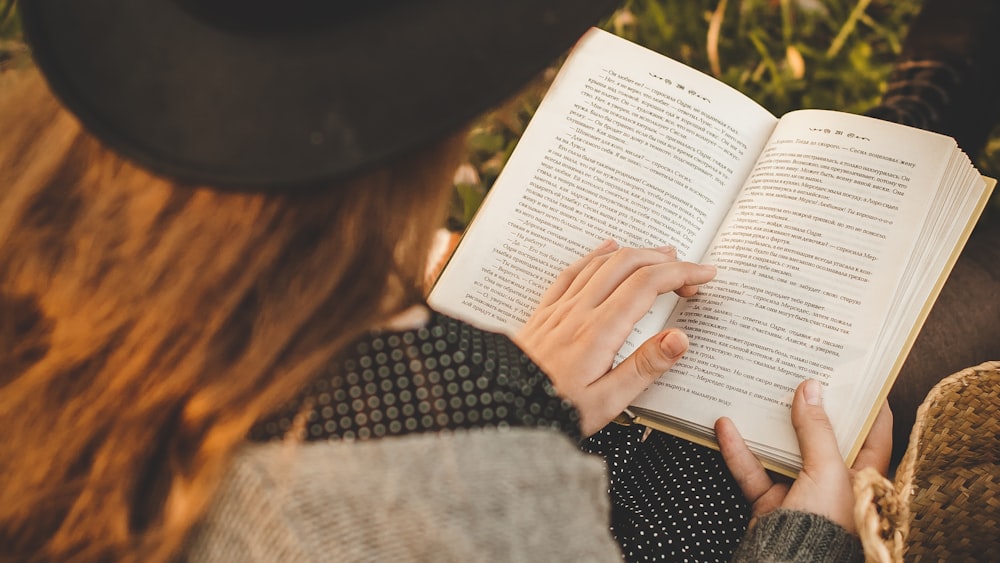 Optimizing Reading Comfort: Woman Engrossed in a Book